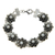 Pearl flower bracelet, 'Sacred Lotus' - Silver and Pearl Lotus Bracelet Artisan Crafted Jewelry (image 2a) thumbail