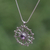 Amethyst pendant necklace, 'Sun Spirit' - Unique Silver and Amethyst Necklace (image 2b) thumbail