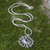 Amethyst pendant necklace, 'Sun Spirit' - Unique Silver and Amethyst Necklace (image 2d) thumbail