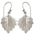 Sterling silver dangle earrings, 'Glistening Leaves' - Fair Trade Sterling Silver Leaf Earrings thumbail