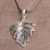 Sterling silver pendant necklace, 'Glistening Leaf' - Handmade Sterling Silver Pendant Necklace (image 2) thumbail