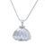 Sterling silver locket necklace, 'Seashell' - Sterling Silver Locket Necklace thumbail