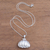 Sterling silver locket necklace, 'Seashell' - Sterling Silver Locket Necklace (image 2b) thumbail