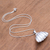 Sterling silver locket necklace, 'Seashell' - Sterling Silver Locket Necklace (image 2c) thumbail