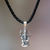 Men's sterling silver and leather necklace, 'Ganesha' - Men's Sterling Silver Pendant Necklace thumbail