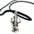 Men's sterling silver and leather necklace, 'Ganesha' - Men's Sterling Silver Pendant Necklace (image 2f) thumbail