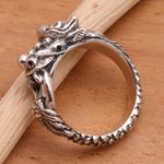 Men's sterling silver ring, 'Flying Dragon' - Men's Sterling Silver Band Ring
