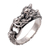 Men's sterling silver ring, 'Flying Dragon' - Men's Sterling Silver Band Ring (image 2c) thumbail
