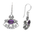 Amethyst dangle earrings, 'Balinese Bell' - Amethyst dangle earrings (image 2d) thumbail