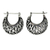 Sterling silver hoop earrings, 'Lotus Halo' - Artisan Jewelry Sterling Silver Hoop Earrings thumbail
