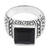 Men's onyx ring, 'Midnight Shadow' - Men's Sterling Silver and Onyx Ring