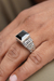 Men's onyx ring, 'Midnight Shadow' - Men's Sterling Silver and Onyx Ring