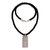 Men's leather pendant necklace, 'Patience' - Men's Sterling Silver Pendant Necklace (image 2e) thumbail