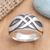 Men's sterling silver ring, 'Dragon Art' - Men's Sterling Silver Band Ring (image 2) thumbail
