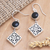 Onyx dangle earrings, 'Ballroom Dance' - Onyx dangle earrings (image 2) thumbail