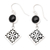 Onyx dangle earrings, 'Ballroom Dance' - Onyx dangle earrings thumbail