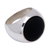 Men's onyx solitaire ring, 'Mystique' - Men's Sterling Silver and Onyx Ring
