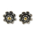 Citrine flower earrings, 'Golden-Eyed Lotus' - Floral Citrine Sterling Silver Button Earrings thumbail
