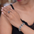 Amethyst link bracelet, 'Sacred Lilac Lotus' - Silver and Amethyst Lotus Bracelet Artisan Crafted Jewelry (image 2b) thumbail