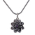 Amethyst flower necklace, 'Sacred Lilac Lotus' - Hand Crafted Floral Amethyst and Sterling Silver Necklace thumbail