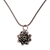 Peridot flower necklace, 'Sacred Green Lotus' - Floral Sterling Silver and Peridot Pendant Necklace thumbail
