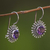 Amethyst drop earrings, 'Radiant Sunbeams' - Amethyst Sterling Silver Drop Earrings (image 2c) thumbail