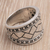 Men's sterling silver ring, 'Emperor' - Men's Handcrafted Sterling Silver Band Ring (image 2b) thumbail