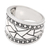 Men's sterling silver ring, 'Emperor' - Men's Handcrafted Sterling Silver Band Ring (image 2e) thumbail