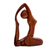 Wood sculpture, 'Gymnastics' - Hand Carved Original Wood Sculpture thumbail