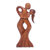 Wood sculpture, 'Dancing Couple' - Fair Trade Romantic Wood Sculpture thumbail