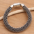 Sterling silver braided bracelet, 'Eternity' - Sterling Silver Chain Bracelet thumbail