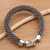 Sterling silver braided bracelet, 'Eternity' - Sterling Silver Chain Bracelet (image 2b) thumbail