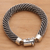 Sterling silver braided bracelet, 'Eternity' - Sterling Silver Chain Bracelet (image 2c) thumbail