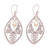 Pearl filigree earrings, 'White Dogwood' - Pearl filigree earrings thumbail