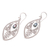 Pearl filigree earrings, 'Black Dogwood' - Sterling Silver and Pearl Dangle Earrings (image 2c) thumbail