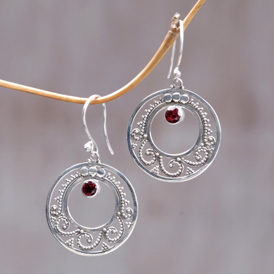 Garnet chandelier earrings, Royal Princess