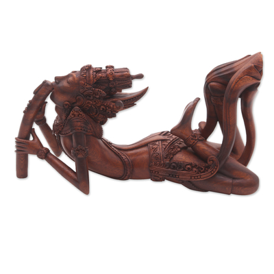 estatuilla de madera - Escultura cultural tallada a mano