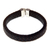 Men's sterling silver and leather bracelet, 'Virile' - Men's Leather and Sterling Silver Bracelet (image 2c) thumbail