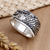Men's sterling silver ring, 'Dragon Fish' - Men's Indonesian Sterling Silver Band Ring thumbail