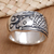 Men's sterling silver ring, 'Dragon Fish' - Men's Indonesian Sterling Silver Band Ring (image 2b) thumbail
