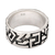 Men's sterling silver ring, 'Labyrinths' - Men's Sterling Silver Band Ring (image 2c) thumbail