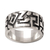 Men's sterling silver ring, 'Labyrinths' - Men's Sterling Silver Band Ring (image 2d) thumbail