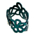 Leather cuff bracelet, 'Dark Teal Petals' - Floral Leather Wristband Bracelet (image 2d) thumbail