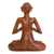 Escultura de madera - Escultura de meditación en madera de suar