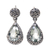 Prasiolite dangle earrings, 'Lime Teardrops' - Prasiolite Sterling Silver Dangle Earrings from Bali (image 2a) thumbail