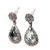 Prasiolite dangle earrings, 'Lime Teardrops' - Prasiolite Sterling Silver Dangle Earrings from Bali (image 2b) thumbail