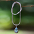 Blue topaz pendant necklace, 'Azure Teardrop' - Artisan Jewelry Sterling Silver and Blue Topaz Necklace (image 2) thumbail