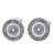 Sterling silver cufflinks, 'Universal Coin' - Good Fortune Sterling Silver Cufflinks (image 2b) thumbail