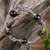 Smoky quartz beaded bracelet, 'Regal Elegance' - Smoky quartz beaded bracelet (image 2) thumbail