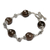 Smoky quartz beaded bracelet, 'Regal Elegance' - Smoky quartz beaded bracelet (image 2b) thumbail